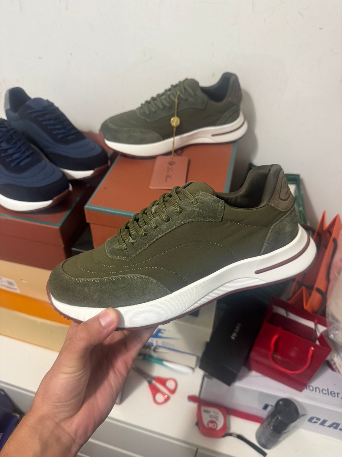 Loro Piana Week End Walk Sneaker groen, Ophalen of Verzenden, Nieuw