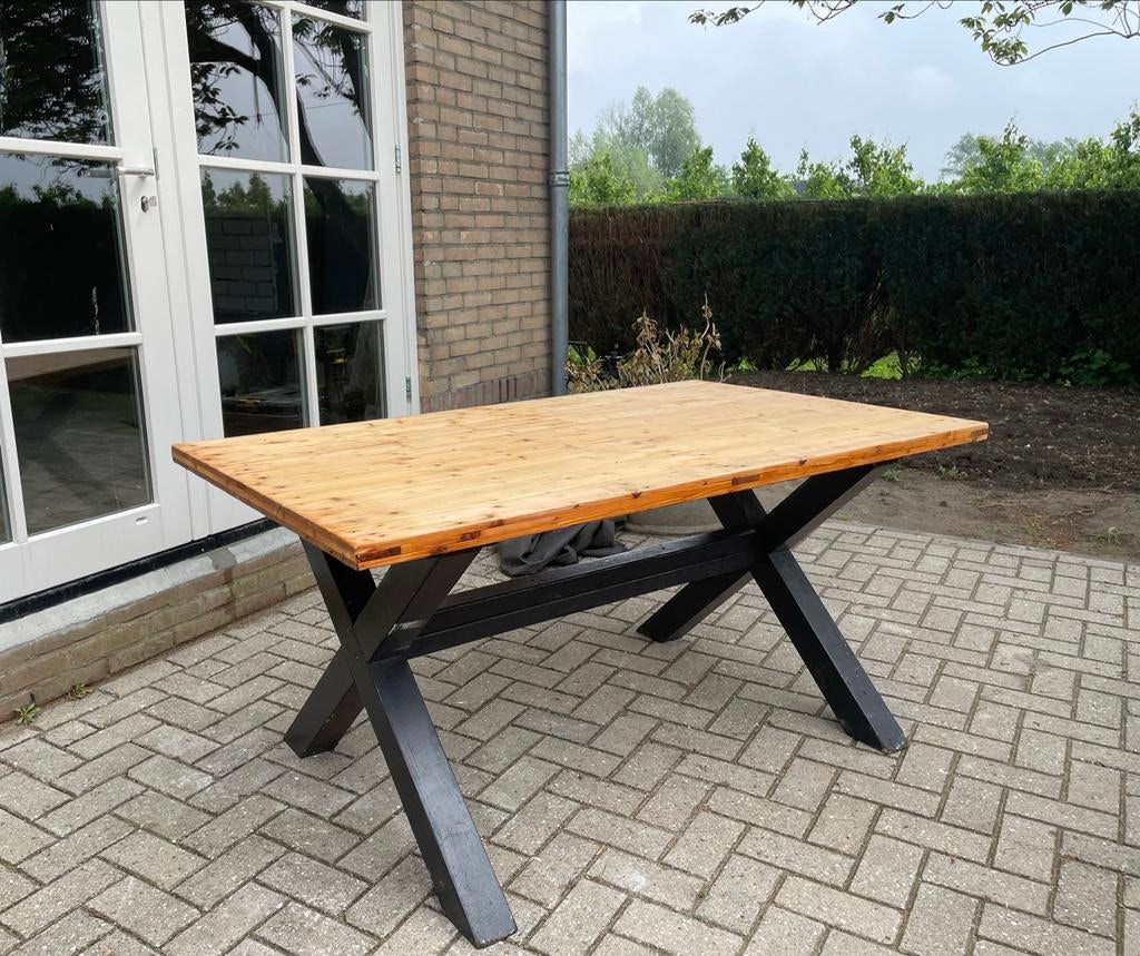 Houten tafel te koop, Ophalen, Rechthoekig, 200 cm of meer, 50 tot 100 cm