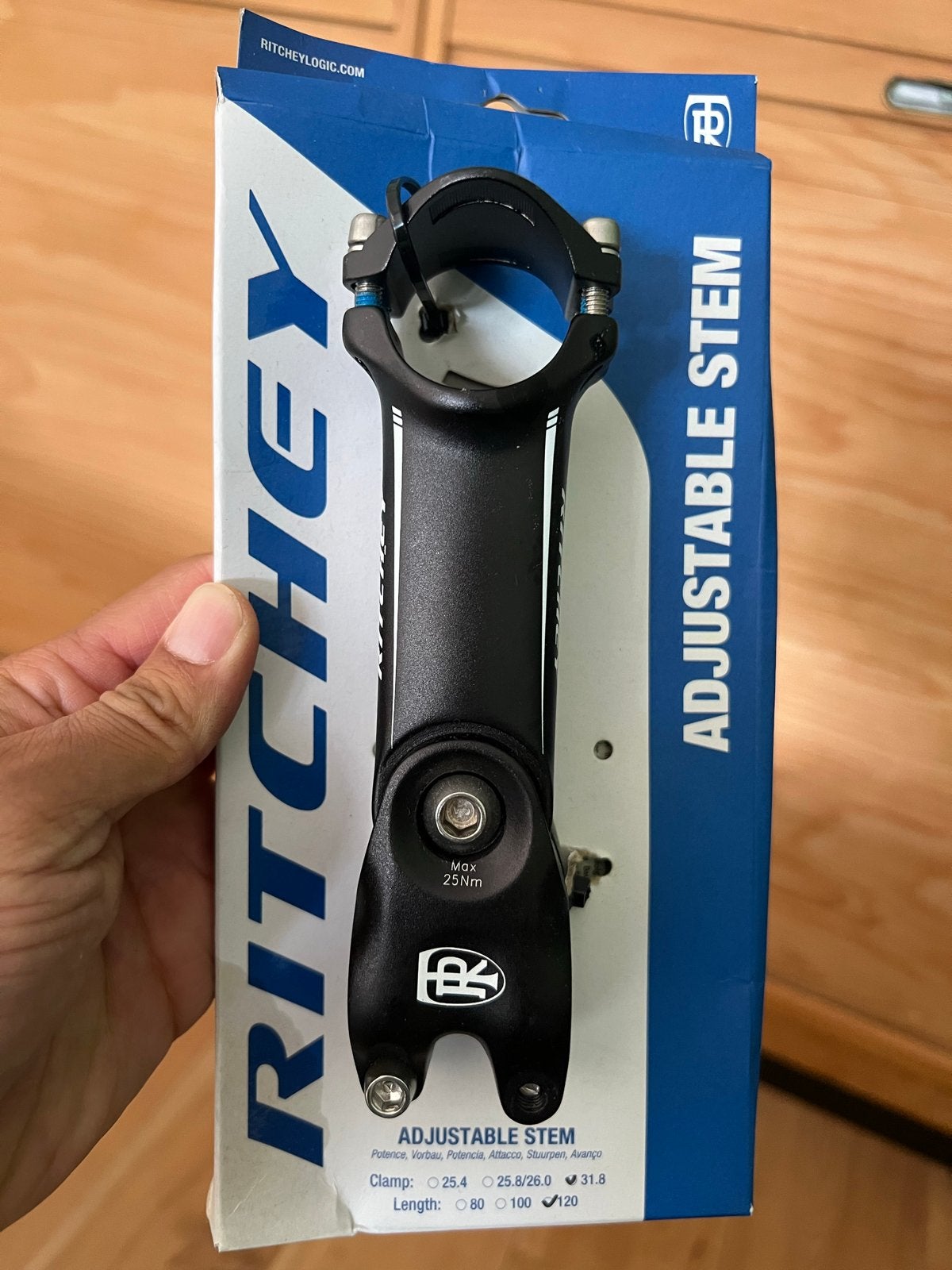 Ritchey Verstelbare Stuurpen - 120mm, 31.8mm Klem, Fietsen en Brommers, Fietsonderdelen, Ophalen, Stuur, Nieuw, Aluminium