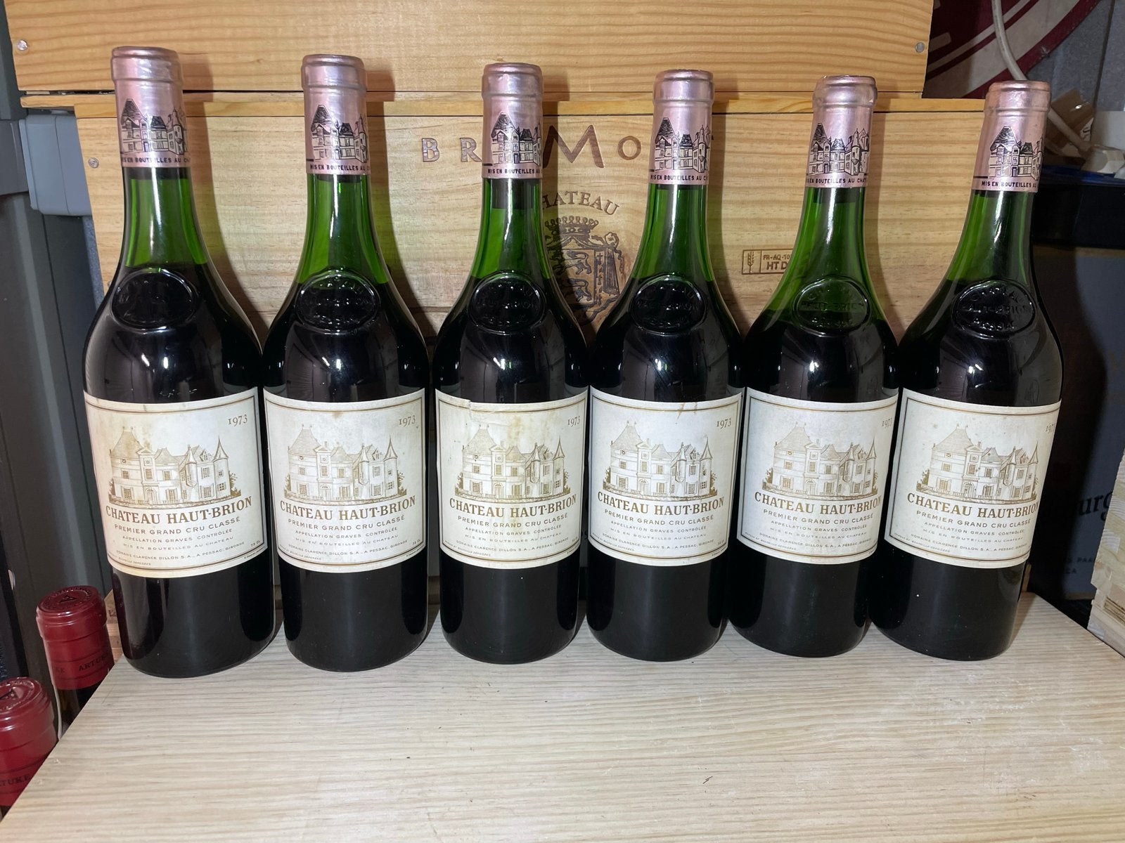 Château Haut-Brion 1973- 1er Grand Cru Classe, Verzamelen, Wijnen, Gebruikt, Frankrijk, Ophalen of Verzenden, Rode wijn