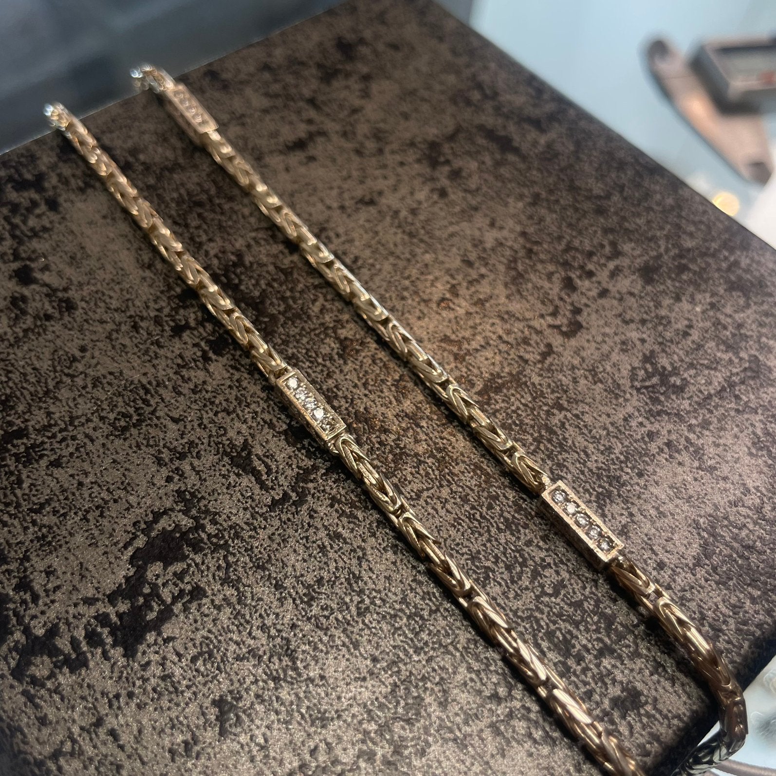 Zilveren koningsketting met tussenschakels, Sieraden, Tassen en Uiterlijk, Kettingen, Ophalen of Verzenden, Nieuw, Zilver, Zilver