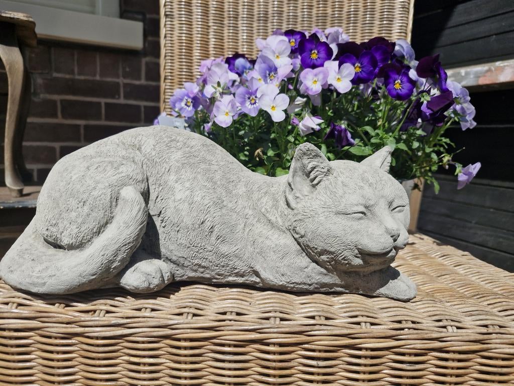 tuinbeeld van een poes beton , aanbieding, Ophalen of Verzenden, Atw, Atw, Nieuw