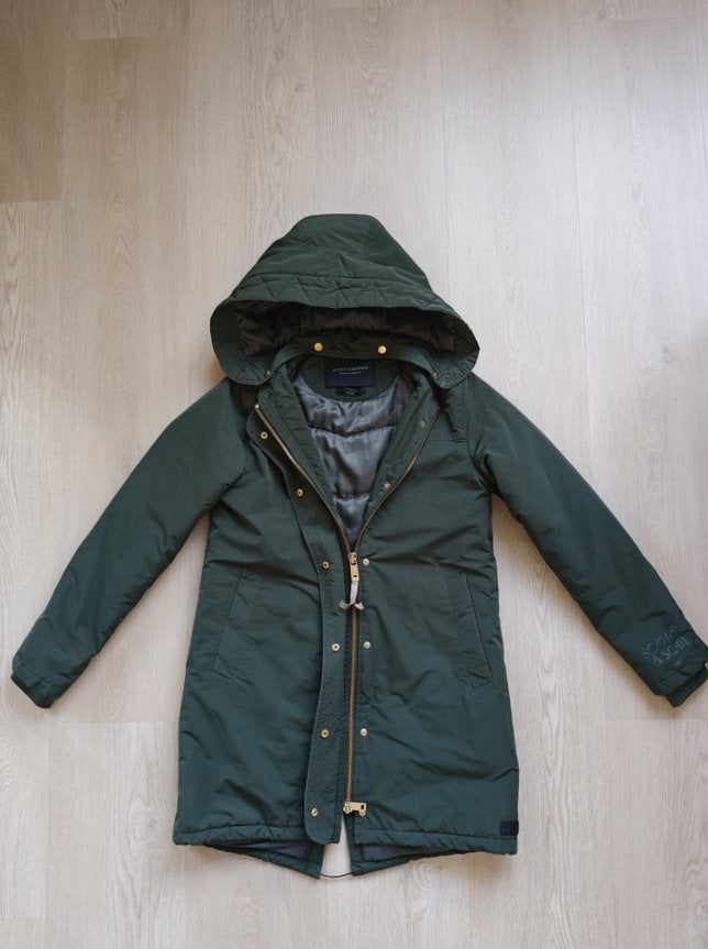 Winterparka | Scotch & Soda | olijfgroen, Scotch & Soda, Ophalen of Verzenden, Maat 34 (XS) of kleiner, Gedragen