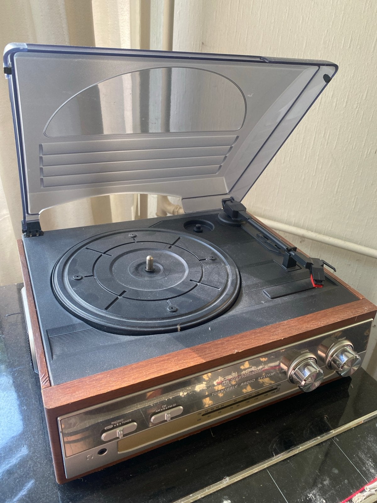 Platenspeler met radio, Ophalen, Gebruikt, Platenspeler, Overige merken