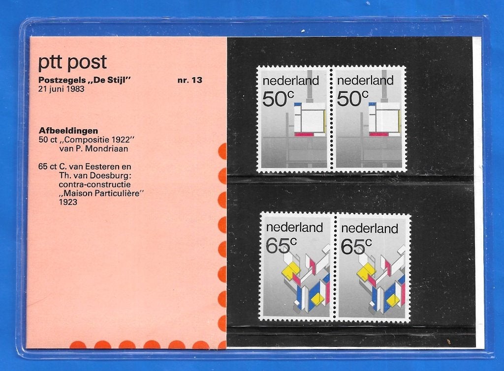 Postzegelmapje 13 - Postzegels "De Stijl" 1983, Verzenden, Na 1940, Postfris