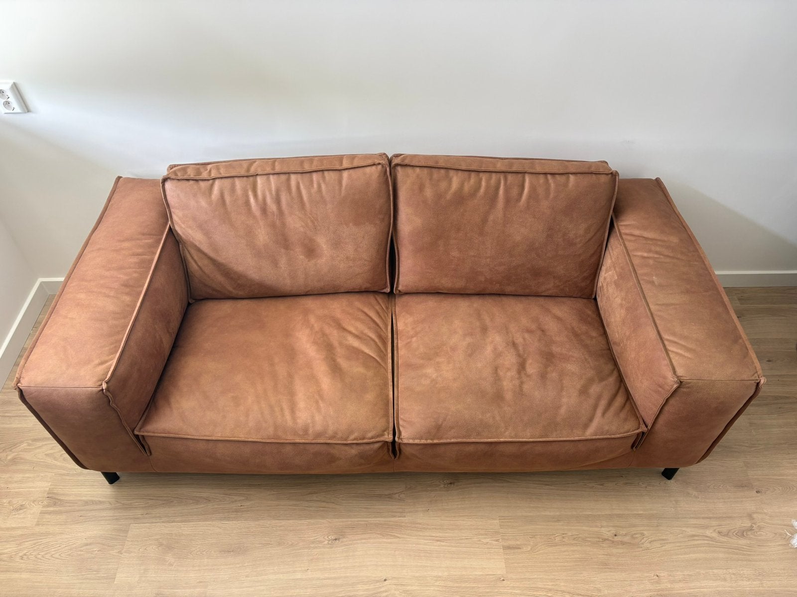 Bank June Mersey 3 zits, Huis en Inrichting, Banken | Bankstellen, Gebruikt, 200 tot 250 cm, 75 tot 100 cm, Leer, Ophalen