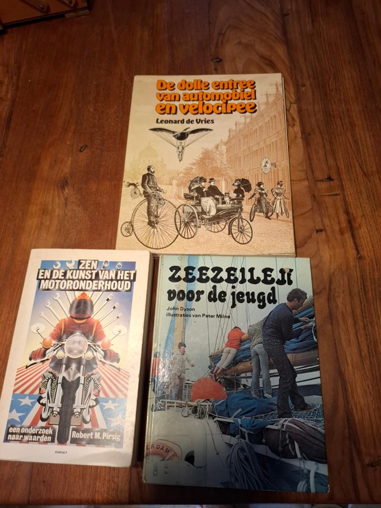 Boekenpakket: Motoren, Auto's, Fietsen & Zeilen, Ophalen of Verzenden, Gelezen, Overige onderwerpen, Robert M. Pirsig, Leonard de Vries, John Dyson