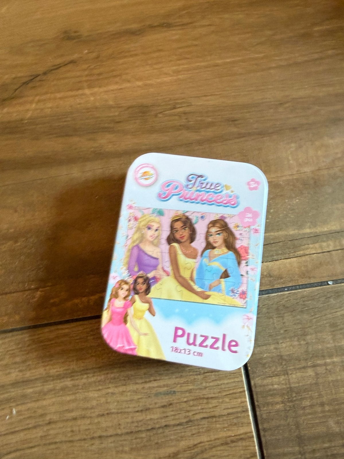 True Princess Puzzel in blik - 24 stukjes, Ophalen, Minder dan 500 stukjes, Zo goed als nieuw, Legpuzzel
