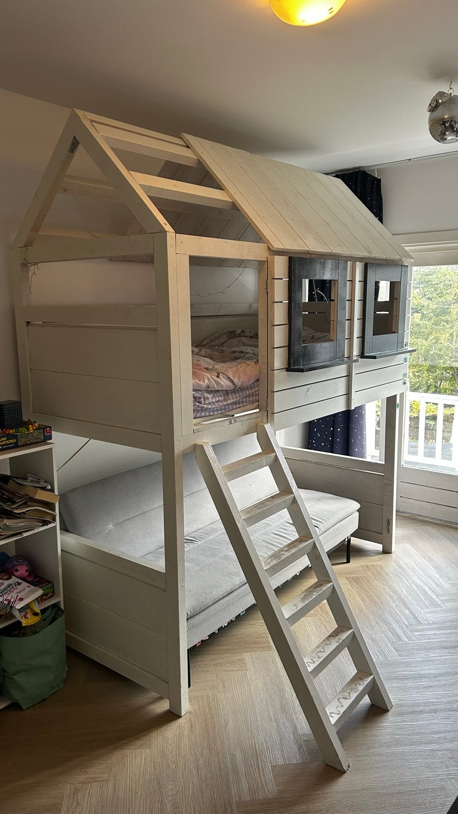 Mooie huisjes hoogslaper / stapelbed 99x209x244, Huis en Inrichting, Ophalen, Eenpersoons, 210 cm, 100 cm