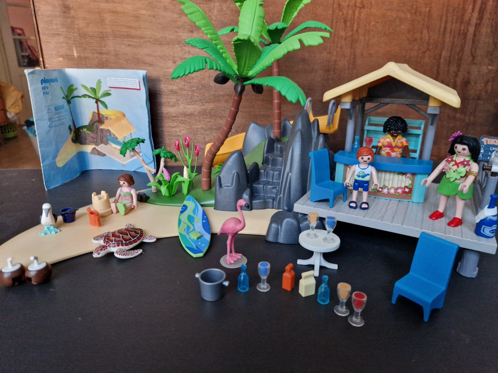 Playmobil 6979 / 9161 - Vakantie eiland met strandbar, Ophalen, Gebruikt