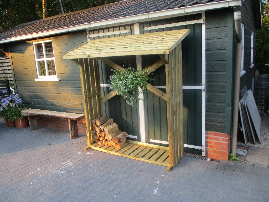 Haardhout berging, Tuin en Terras, Minder dan 3 m³, Ophalen, Overige houtsoorten
