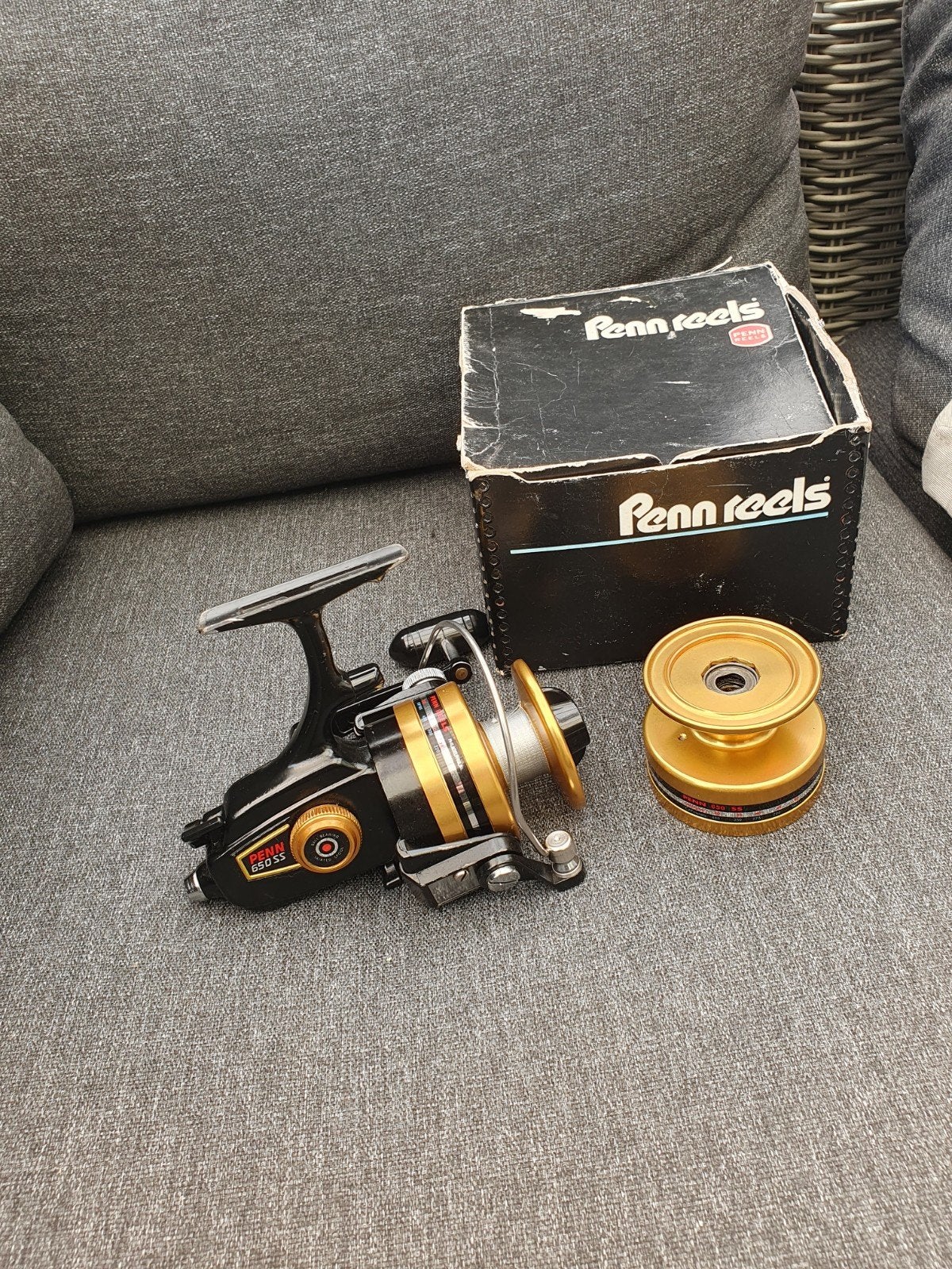 *** 1x penn 650ss met res. spoel ***, Ophalen of Verzenden, Gebruikt, Molen