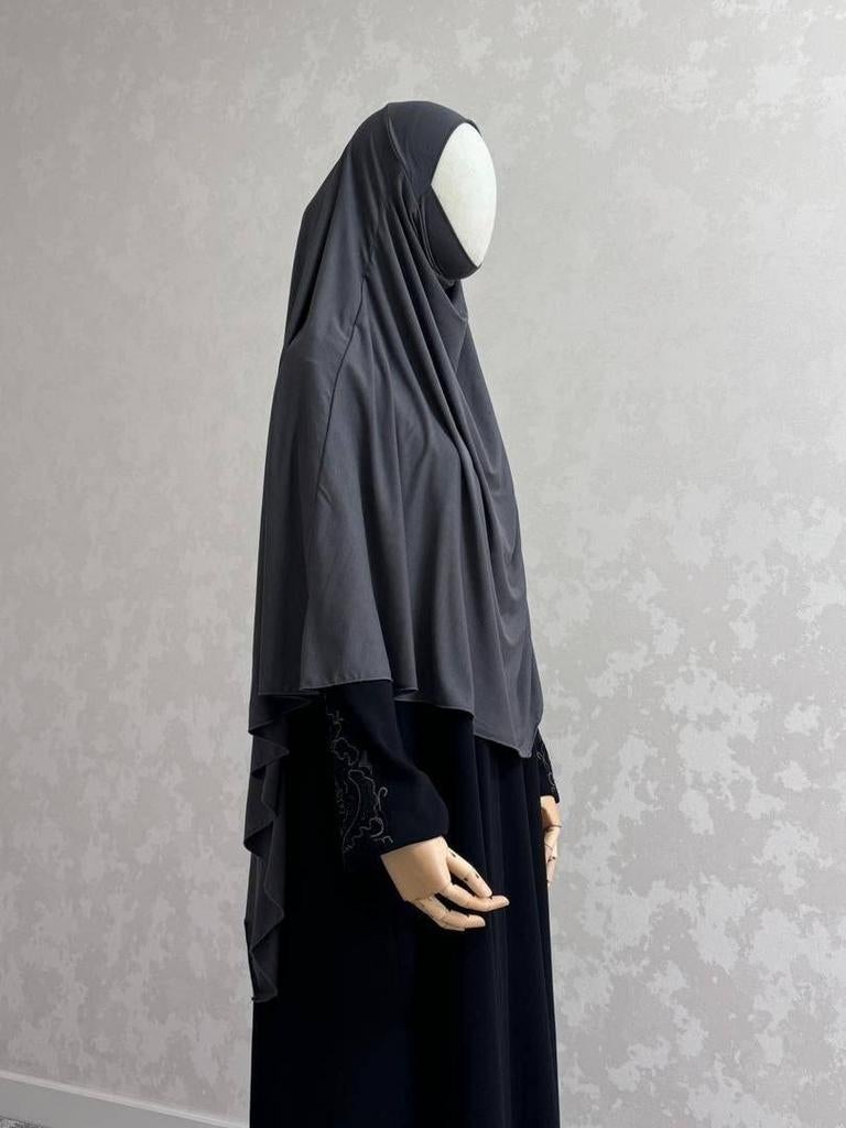 Khimar, khimaar, jilbab, jalaba, hijab, hijaab, sjaal, scarf, Zwart, Maat 46/48 (XL) of groter, Ophalen of Verzenden, Zo goed als nieuw