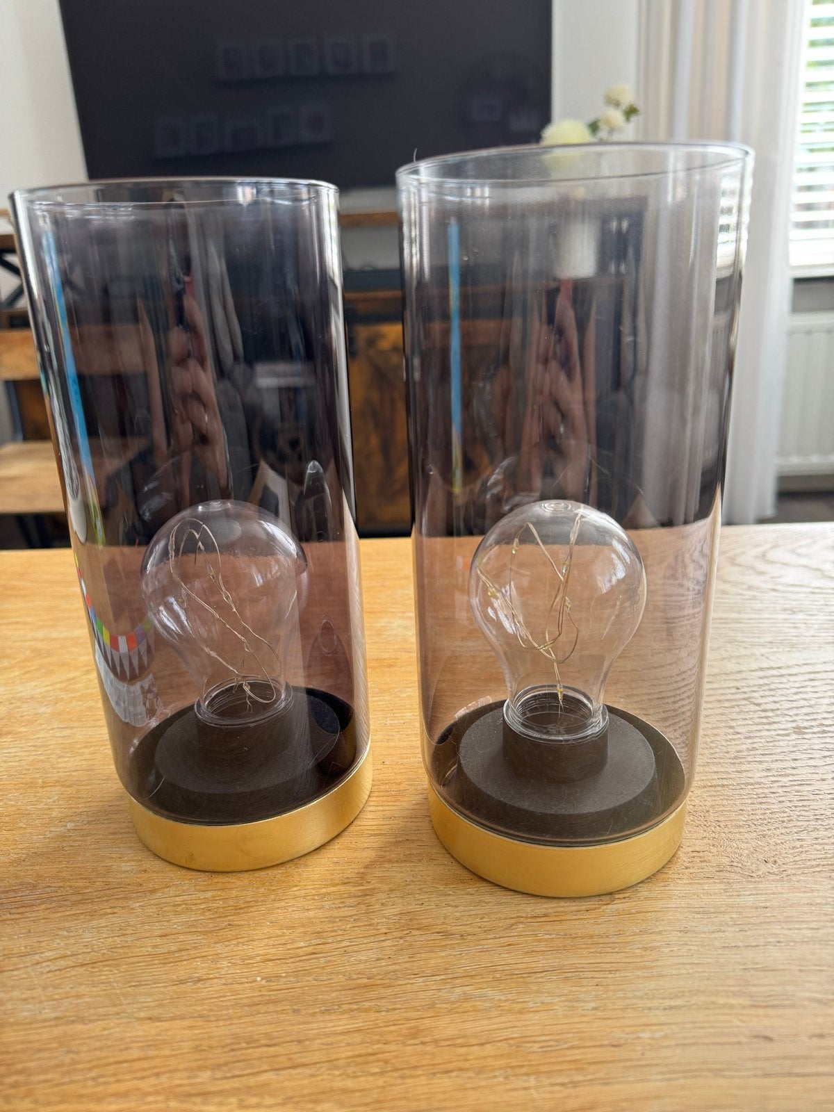 Set van 2 decoratieve LED-lampjes op batterijen, Ophalen, Overige merken, Gebruikt, Kunststof