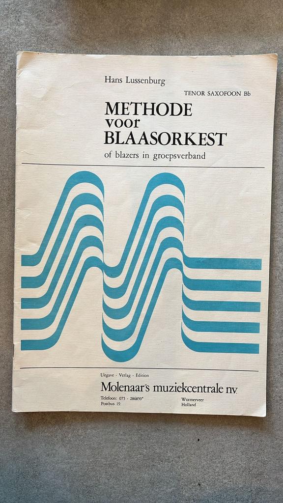 Lesboek Tenorsaxofoon - Methode voor Blaasorkest, Gebruikt, Klassiek, Ophalen of Verzenden, Saxofoon