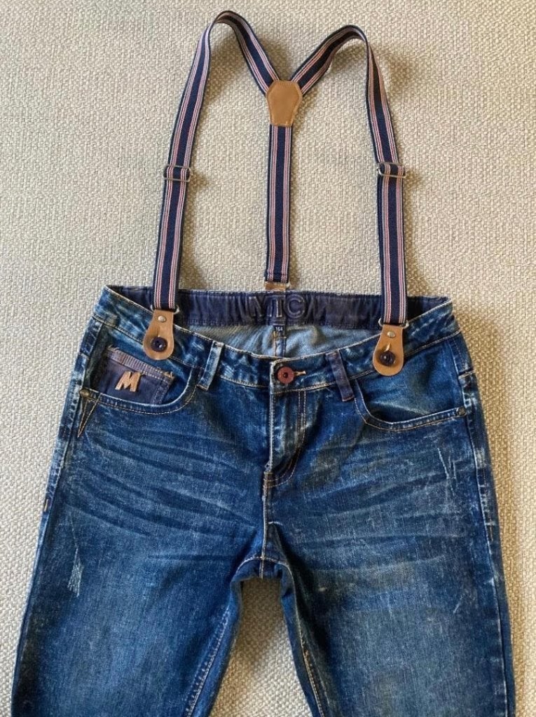 Mitch spijkerbroek jeans met bretels voor jongens 164, Broek, Nieuw, Ophalen of Verzenden, Jongen