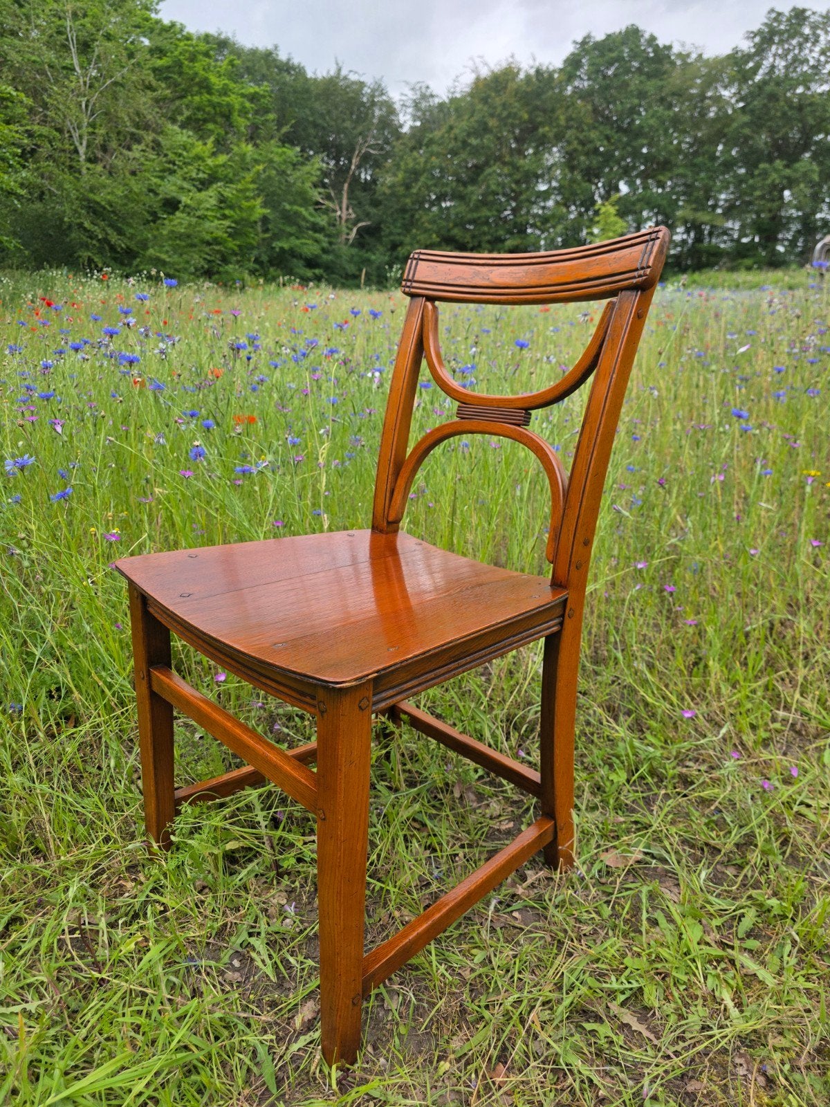 4 Vintage Schuitema Stoelen – Klepsydra Design, Bruin, Art Deco, Klassiek, Landelijk, Ophalen of Verzenden, Zo goed als nieuw