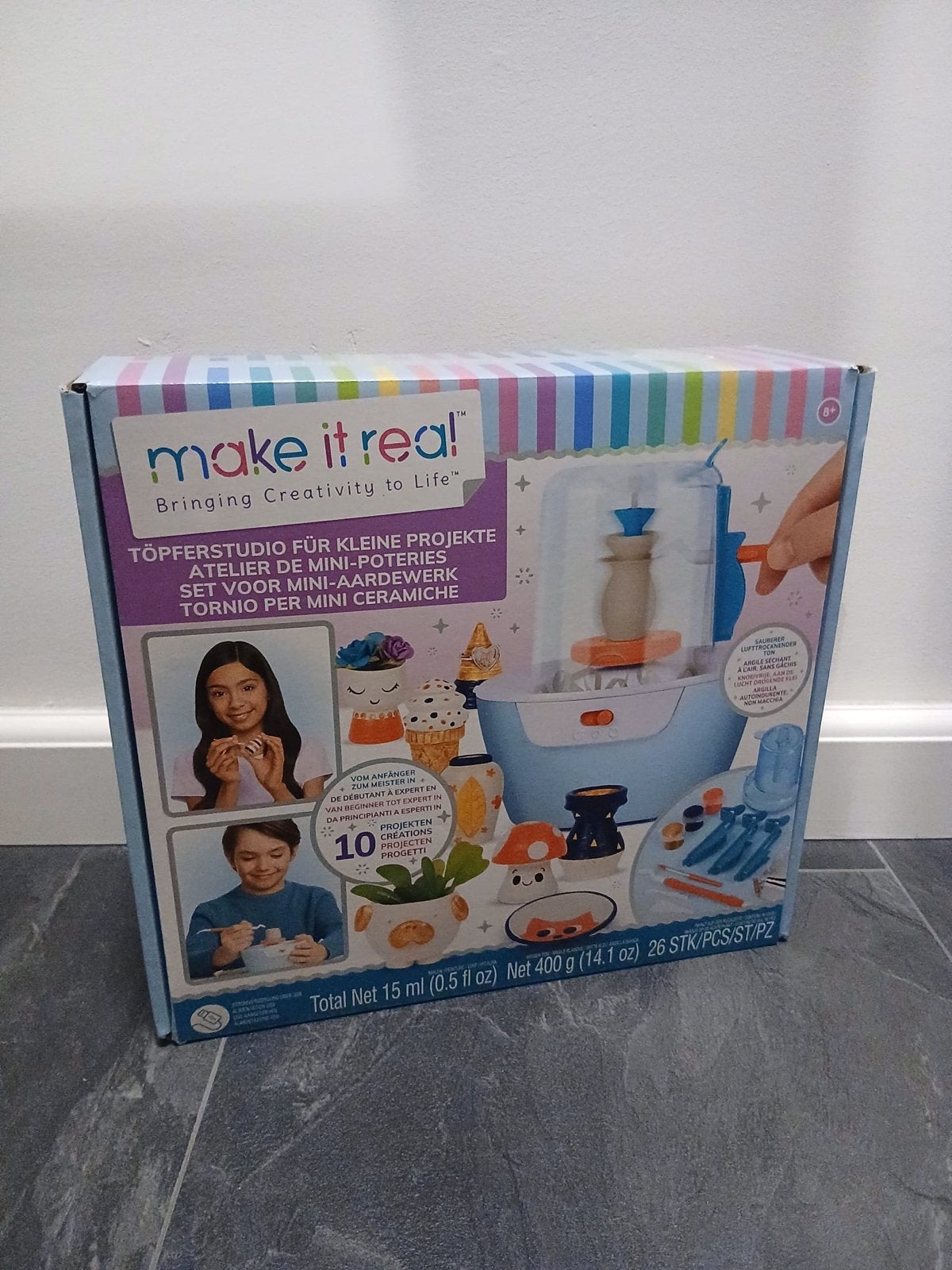 Make It Real! Mini Aardewerk Draaischijf Knutselset, Overige thema's, Meerkleurig, Ophalen of Verzenden, Zo goed als nieuw