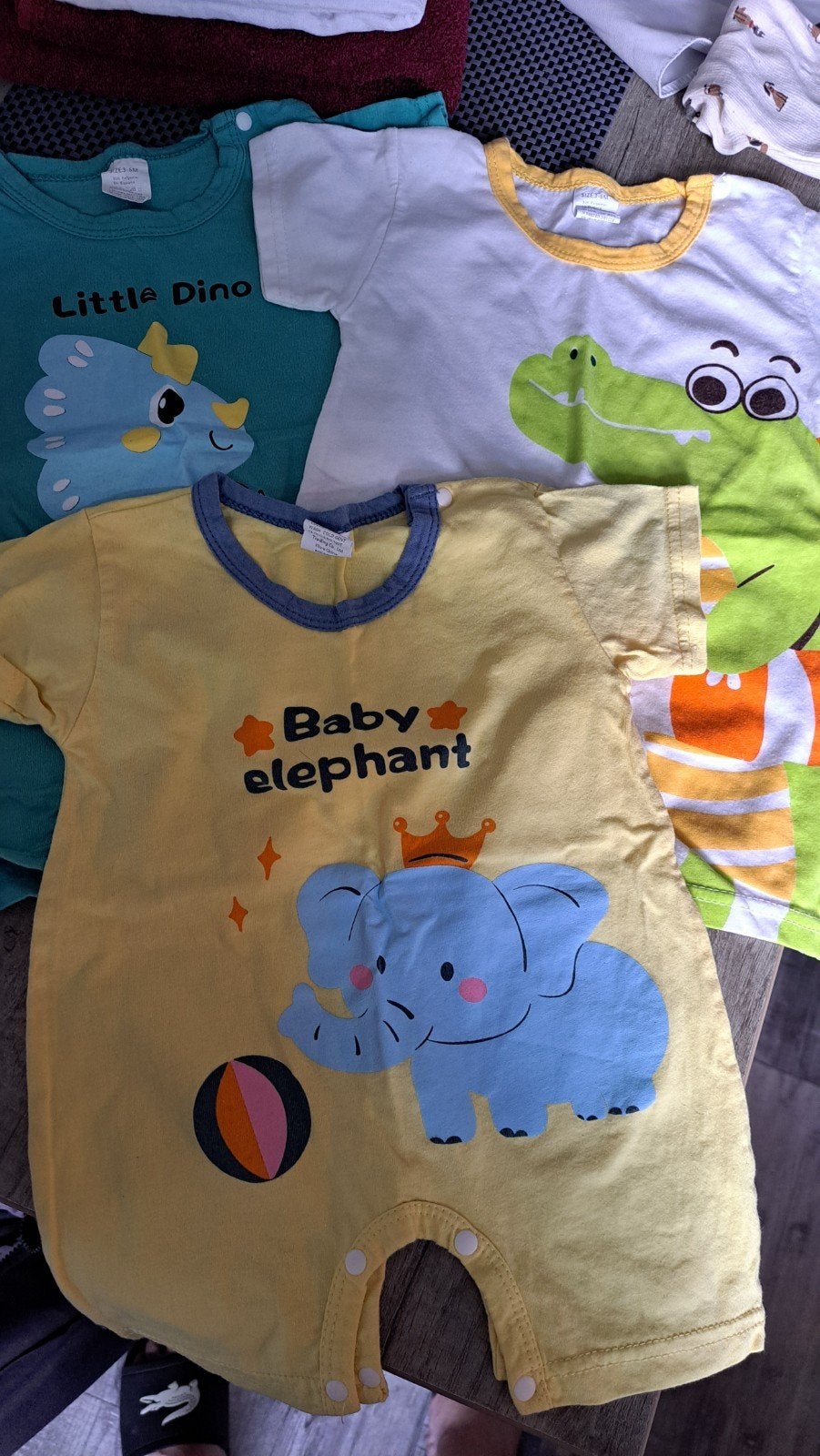 Leuke baby rompers met dierenprints maat 62/68, Ophalen of Verzenden, Gebruikt, Onbekend, Jongetje of Meisje