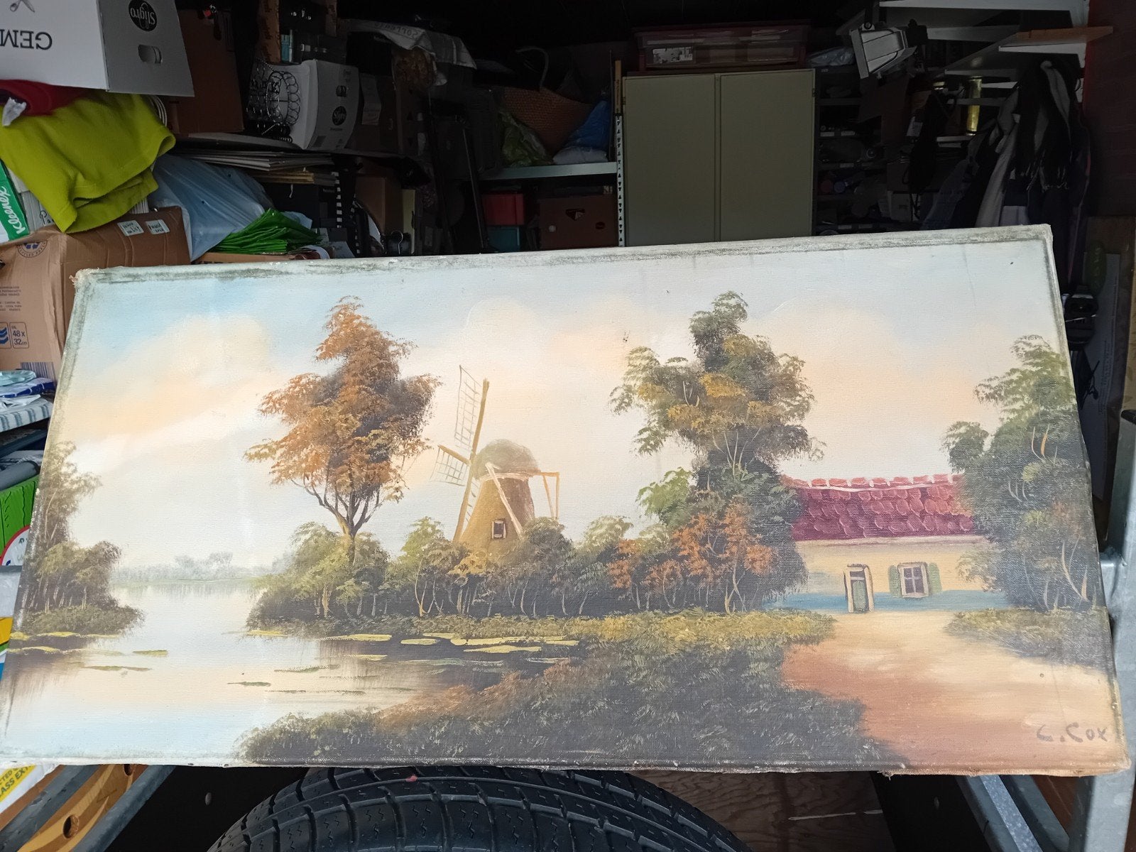 oude natuur schilderij, Antiek en Kunst, Ophalen of Verzenden