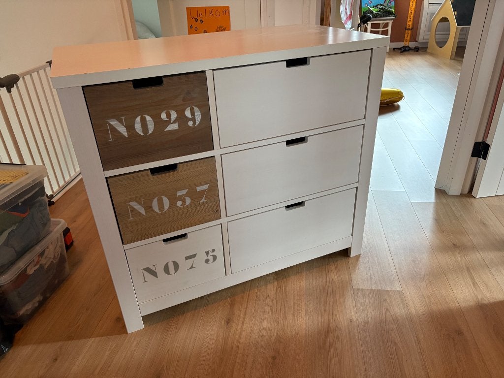 Commode washwhite, Ophalen, Gebruikt, 50 tot 70 cm, 100 cm of meer