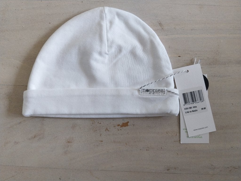 Noppies wit babymutsje 3-6 maanden NIEUW, Kinderen en Baby's, Babykleding | Mutsen, Sjaals en Wanten, Maat 62, Jongetje of Meisje