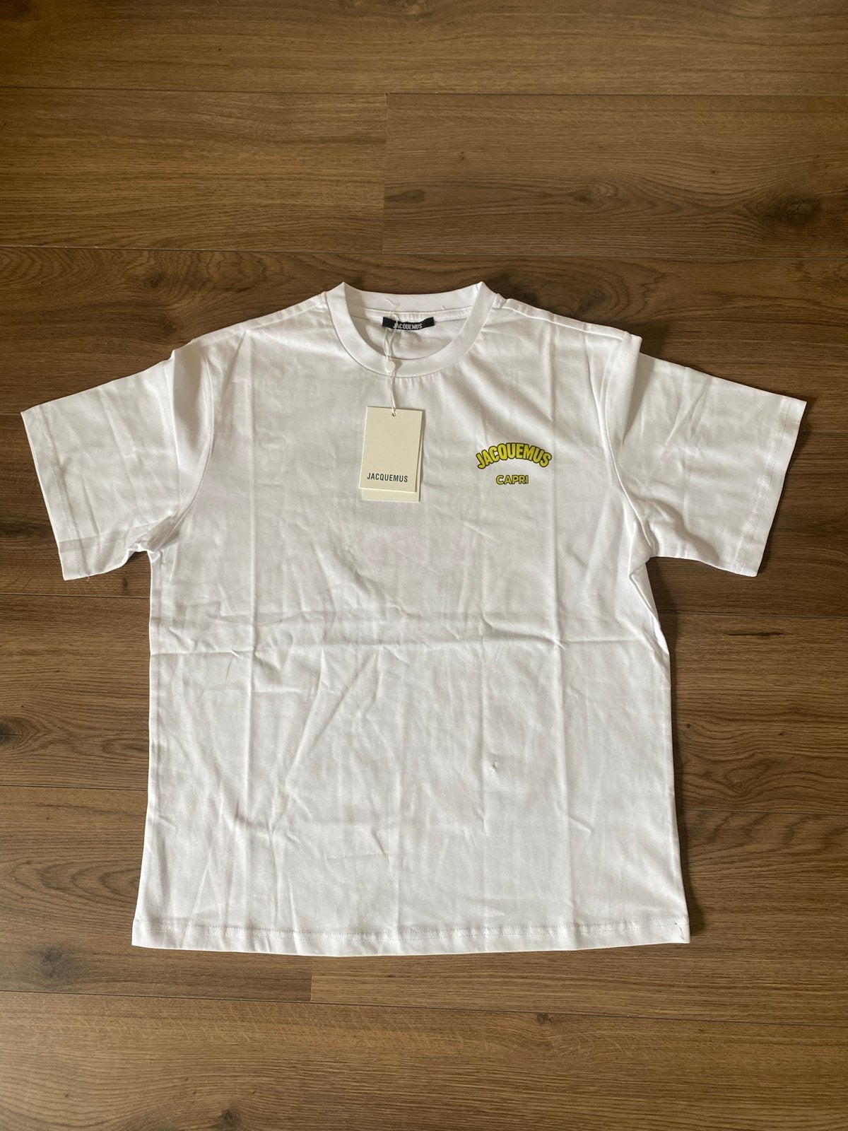 Jacquemus L'Unico Limone di Capri T-shirt, Wit, Maat 42/44 (L), Nieuw, Ophalen of Verzenden