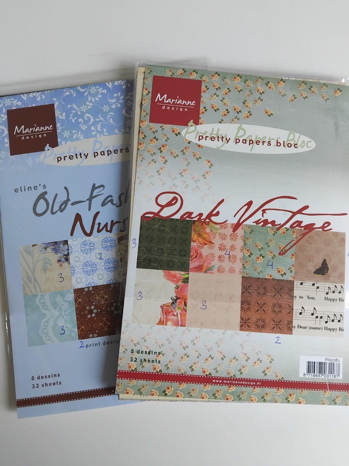 2x Marianne Design pretty papers bloc A5, Hobby en Vrije tijd, Ophalen of Verzenden, Zo goed als nieuw, Papier of Karton