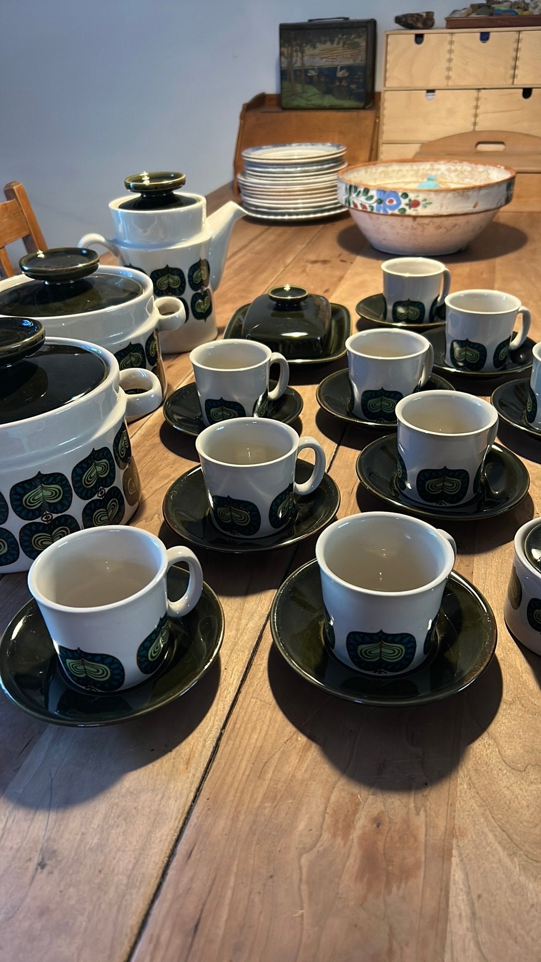 Vintage Kera Vitral Tsjechoslowakije servies, Ophalen of Verzenden
