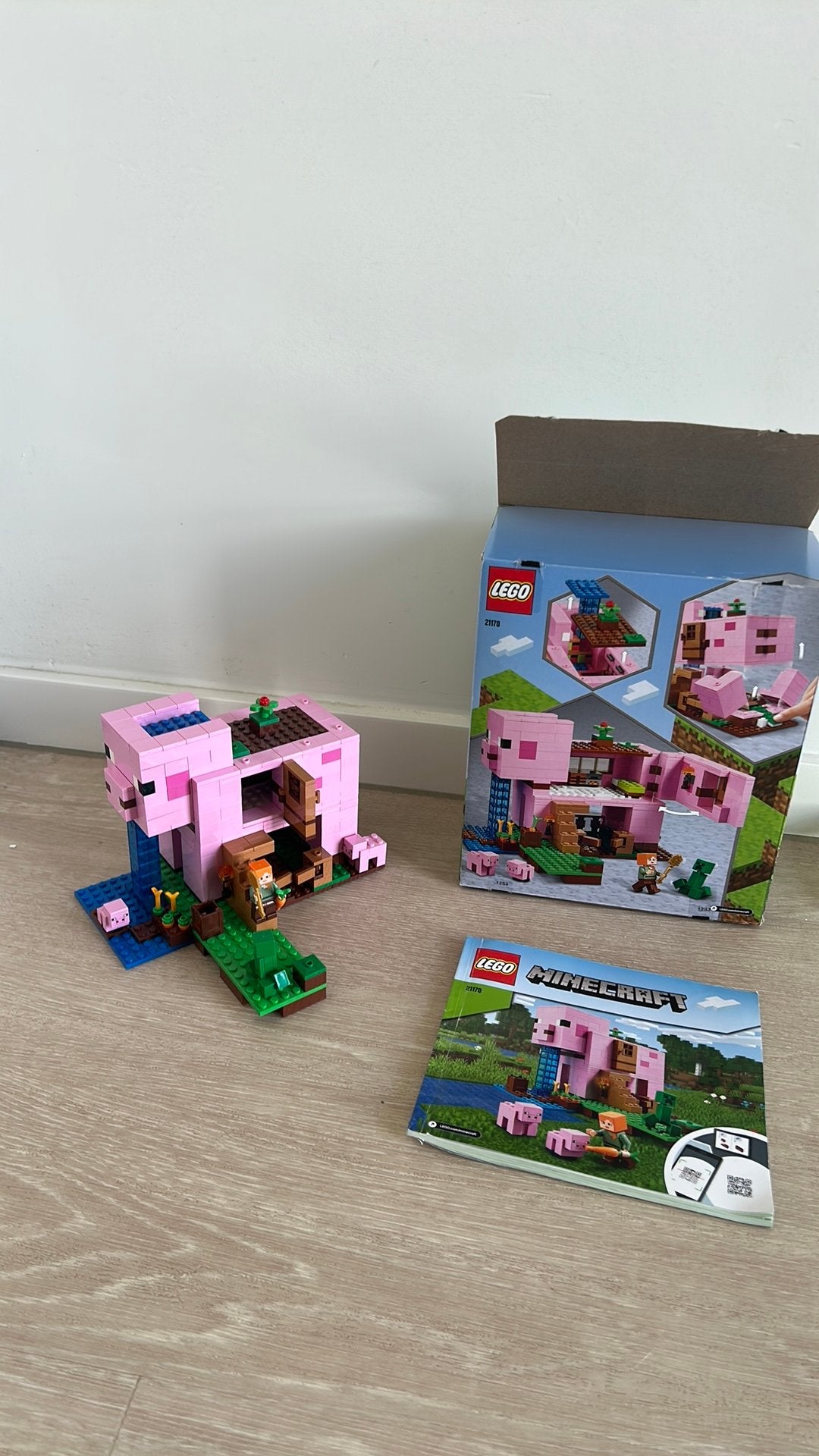 LEGO Minecraft Het Varkenshuis (21170) - Compleet met doos, Kinderen en Baby's, Speelgoed | Duplo en Lego, Minecraft, Lego, Ophalen of Verzenden