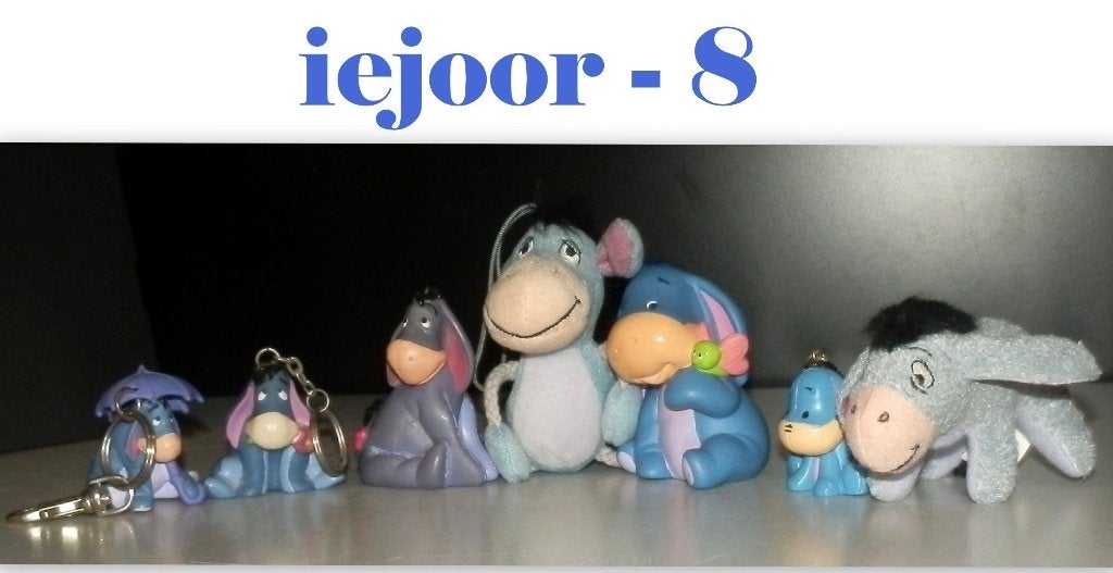 Nr8 het ezeltje iejoor van Winnie de Pooh ---- 7 stuks, Verzamelen, Ophalen of Verzenden, Winnie de Poeh of vrienden, Zo goed als nieuw