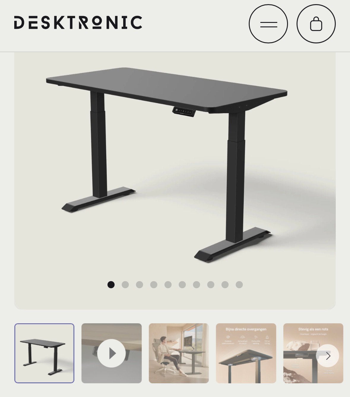 Homeone desk bureau 140x80cm electric, Huis en Inrichting, Bureaus, Ophalen, In hoogte verstelbaar, Nieuw