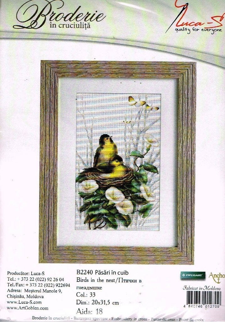 Cado luca borduurpakket, vogels in nest 2240, Ophalen of Verzenden, Nieuw, Handborduren, Borduurpakket