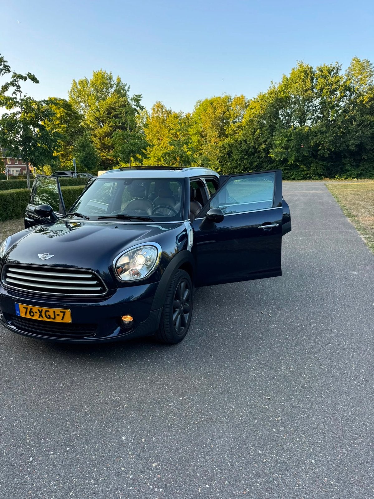 Mini Countryman 1.6 Cooper 2012 | Leer | Airco | veel opties, Auto's, Mini, Voorwielaandrijving, Blauw, 122 pk, Origineel Nederlands