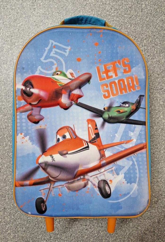 Leuke Planes rolkoffer voor de kleine man, Ophalen