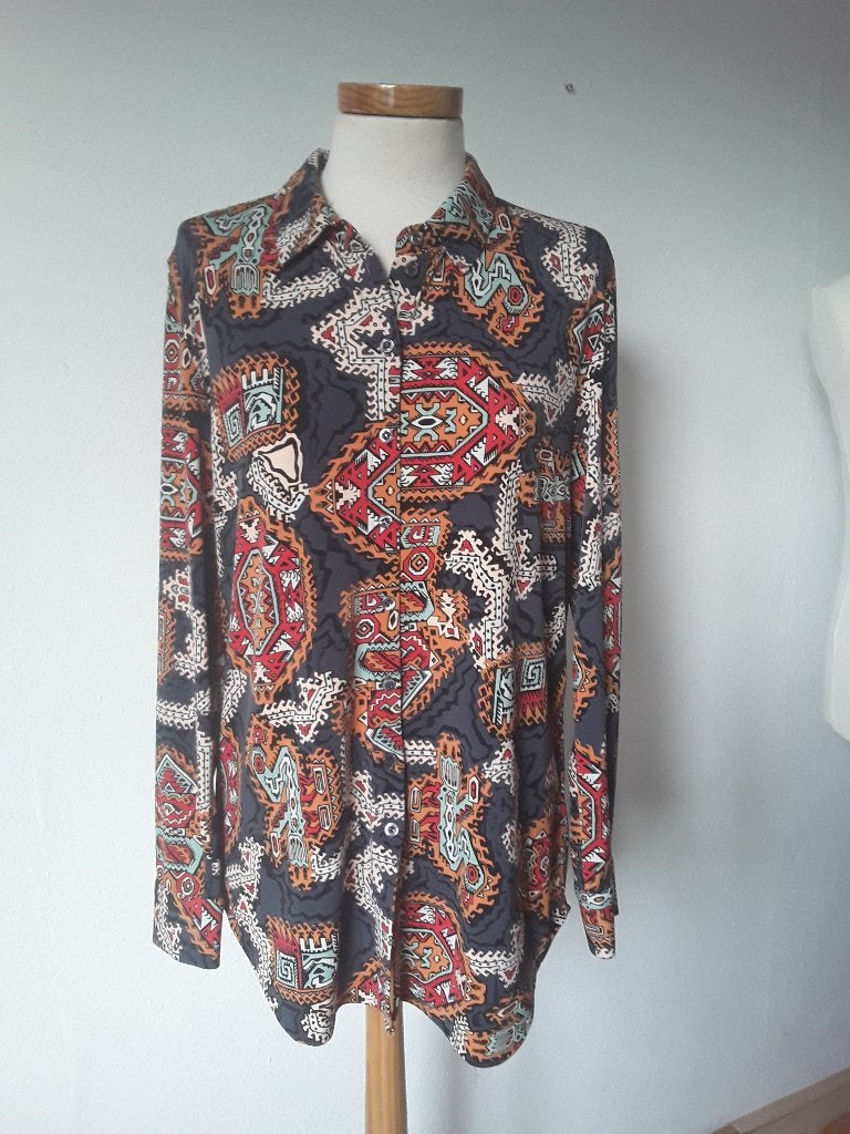 Maicazz travelstof multicolor blouse mt XL, Overige kleuren, Verzenden, Maat 42/44 (L), Maicazz