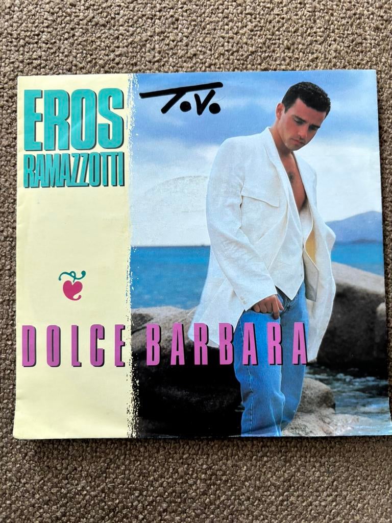 Eros Ramazzotti - Dolce Barbara, Cd's en Dvd's, Vinyl Singles, Ophalen of Verzenden, Zo goed als nieuw, 7 inch, Pop