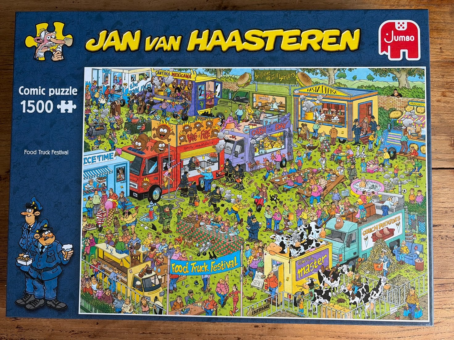 Jan van Haasteren Food Truck Festival 1500 stukjes, Ophalen of Verzenden, 500 t/m 1500 stukjes, Zo goed als nieuw, Legpuzzel