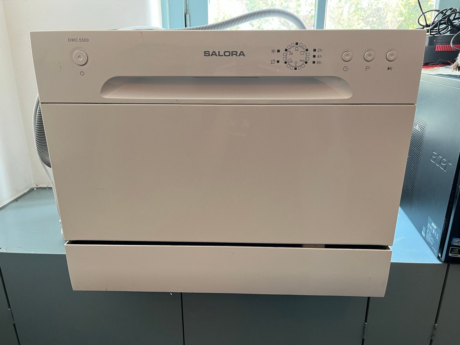 Compacte Salora DWC 5500 vaatwasser - Ideaal voor kleine rui, Witgoed en Apparatuur, Ophalen, Gebruikt, Minder dan 85 cm, Eco programma