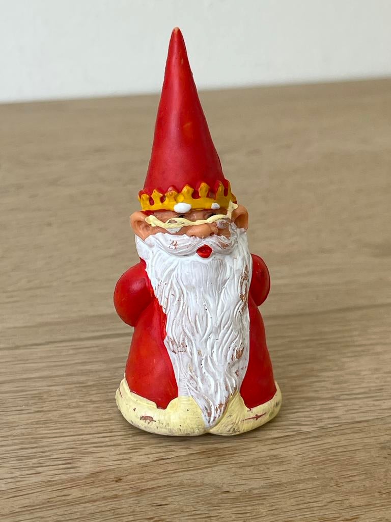 Koning David de Kabouter - Vintage poppetje, Verzamelen, Beelden en Beeldjes, Gebruikt, Fantasy, Ophalen of Verzenden