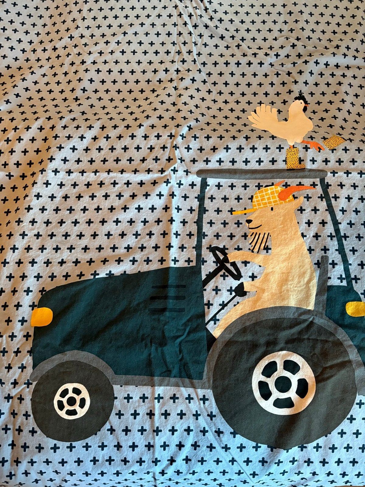 Set van 3 junior dekbedovertrekken: tractor, jungle, bosdier, Gebruikt, Eenpersoons, Meerkleurig, Dekbedovertrek