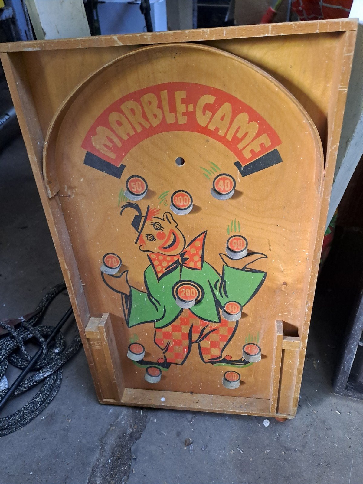 Vintage Houten Knikkerbaan Spel - Marble Game, Ophalen of Verzenden
