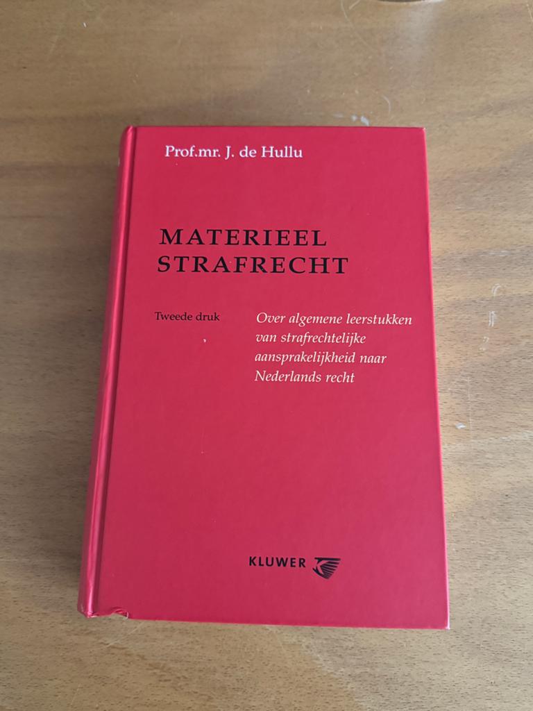 Boek Materieel Strafrecht - Prof. de Hullu, Boeken, Studieboeken en Cursussen, Verzenden, Alpha, Zo goed als nieuw, HBO