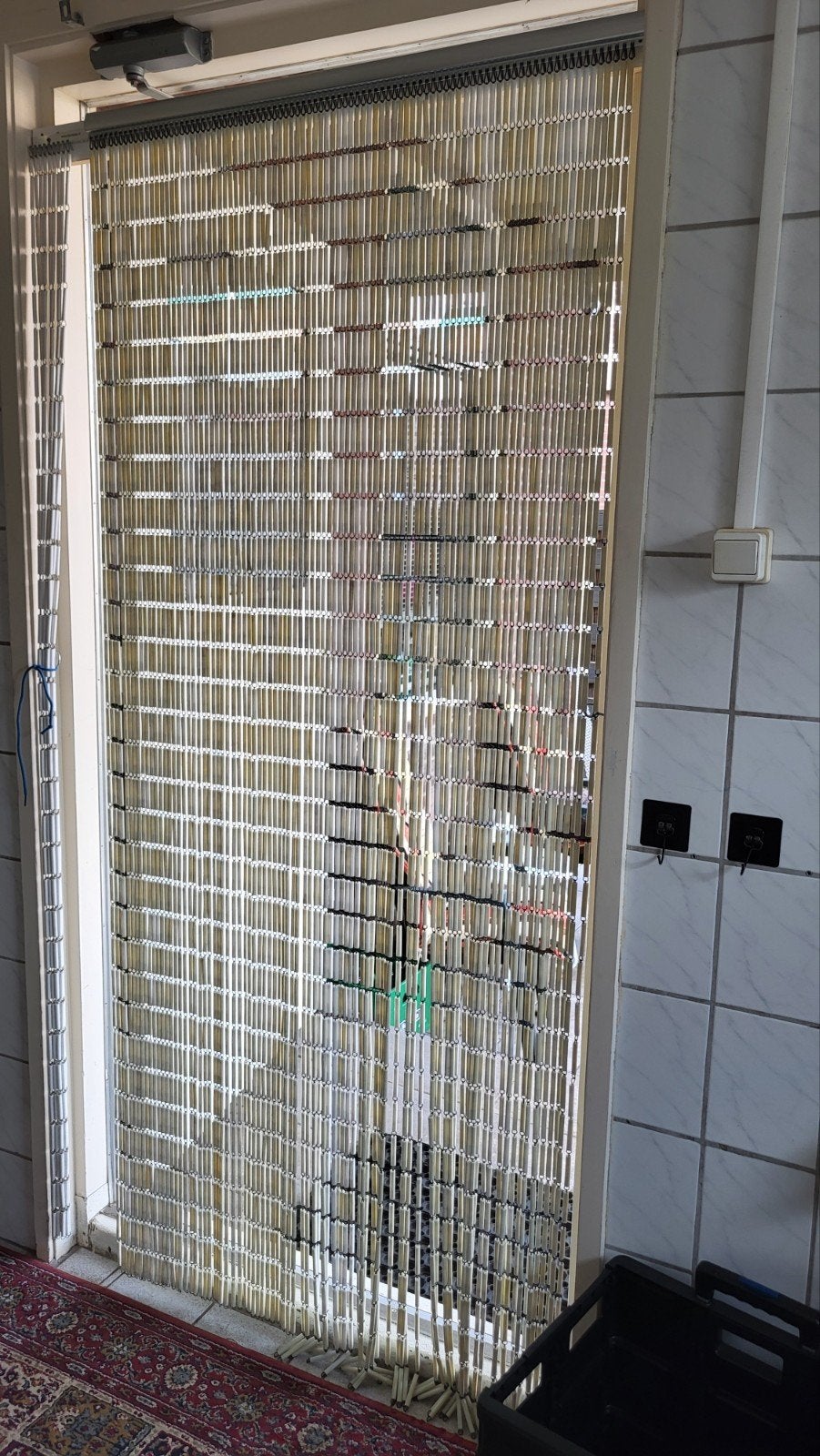 Vliegengordijn van hulsjes 90Bx203H cm met ophanglijst, Ophalen of Verzenden