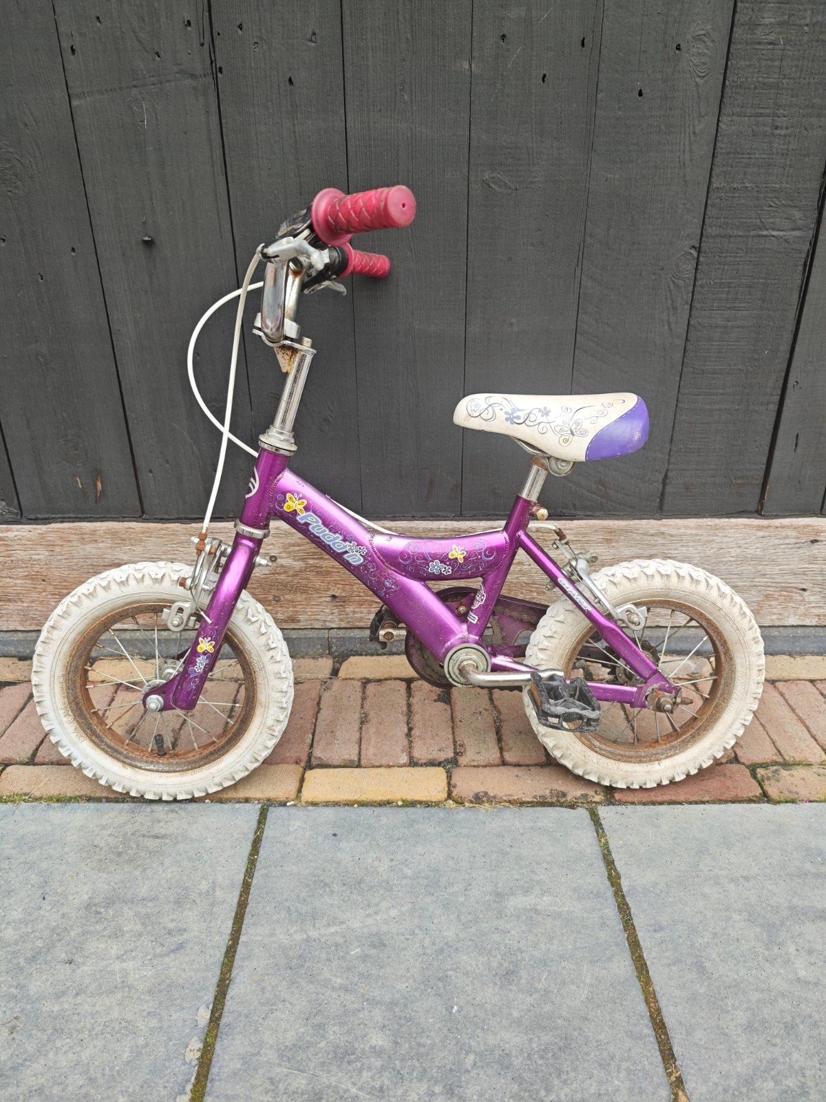 Giant kinderfiets 12 inch - paars, Fietsen en Brommers, Ophalen, Gebruikt, Minder dan 16 inch, Giant