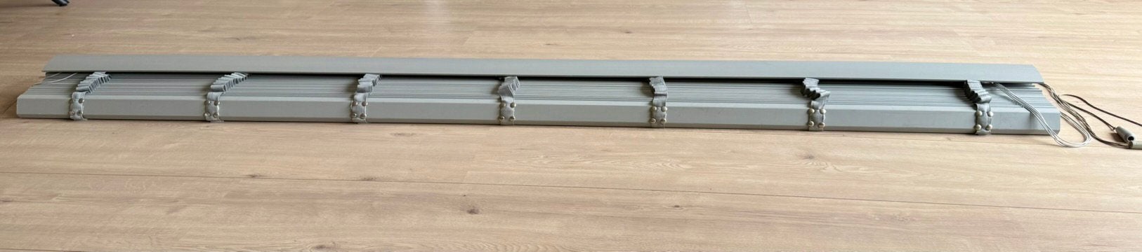 BOXBLINDS aluminium jaloezie 207x107 cm lichtgrijs maatwerk, Ophalen, Jaloezie, 107 cm, Gebruikt