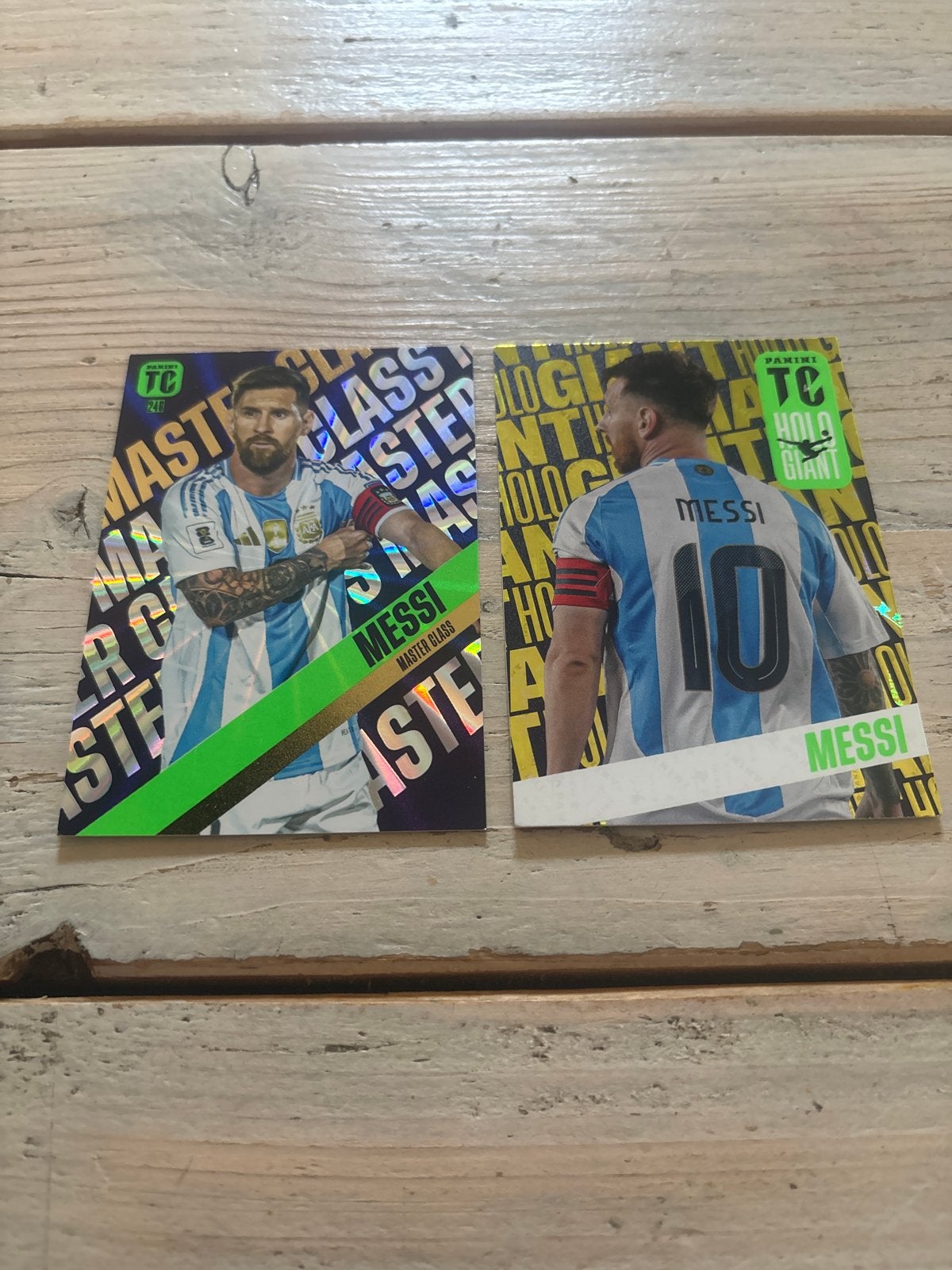 Messi Panini TC Master Class & Holo Giant Voetbalkaarten, Verzamelen, Sportartikelen en Voetbal, Ophalen of Verzenden, Zo goed als nieuw