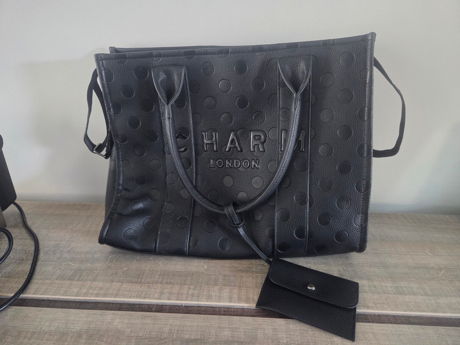 Charm London, laptop tas, tiener, school, Ophalen of Verzenden, Zo goed als nieuw, Zwart, Handtas