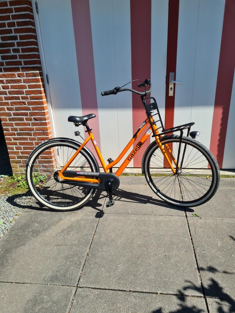 Gazelle damesfiets oranje, Ophalen, Gebruikt, Gazelle, Versnellingen