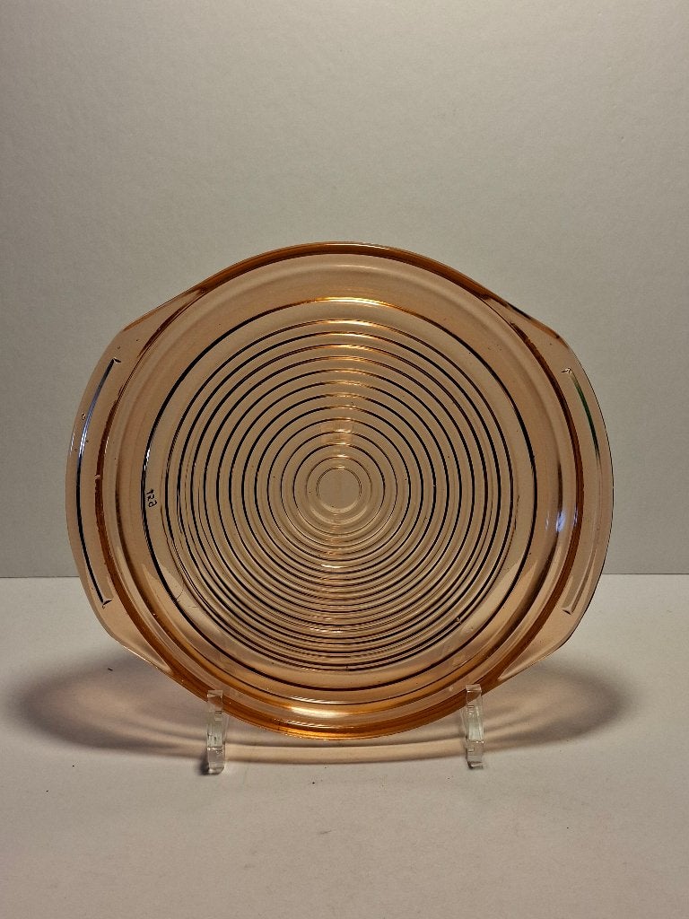 Onderschotel van roze persglas, Antiek en Kunst, Ophalen of Verzenden